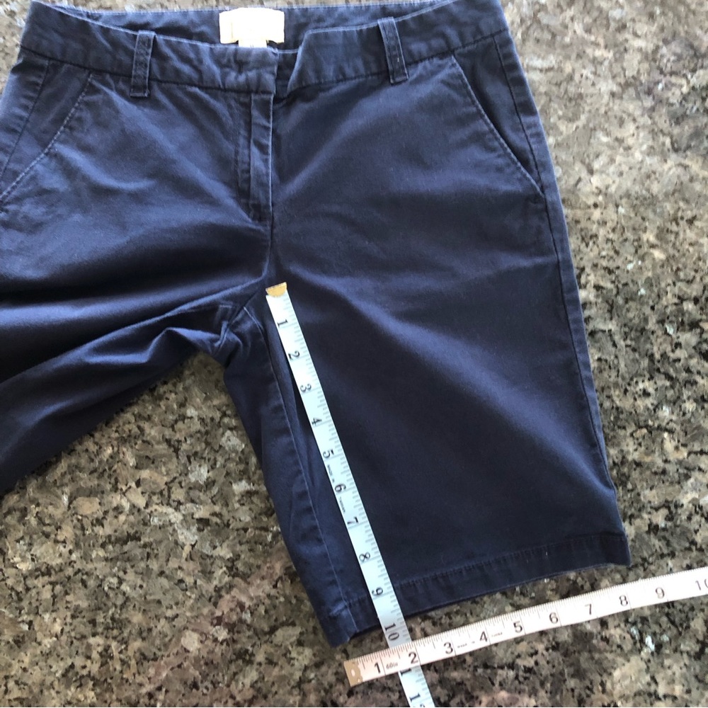 J CREW Factory Navy Blue Bermuda 9.5” Cotton Shorts - Picture 7 of 7